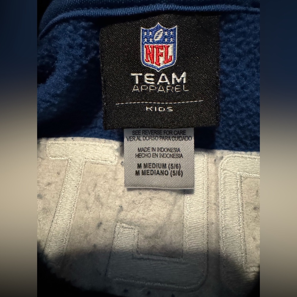 Indianapolis Colts Quarter-Zip Fleece Top Size 5/6 Kids - Picture 5 of 6